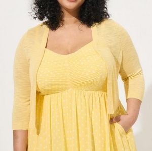 BNWT Torrid Slub Shrug 3/4 Sleeve Cropped Sweater